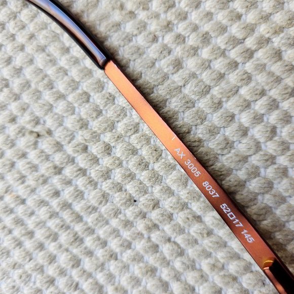 2 Armani Exchange AX 3005 8037 Eye Glasses Frames Brown Tortoise Cat 52-17 145 - Picture 7 of 10